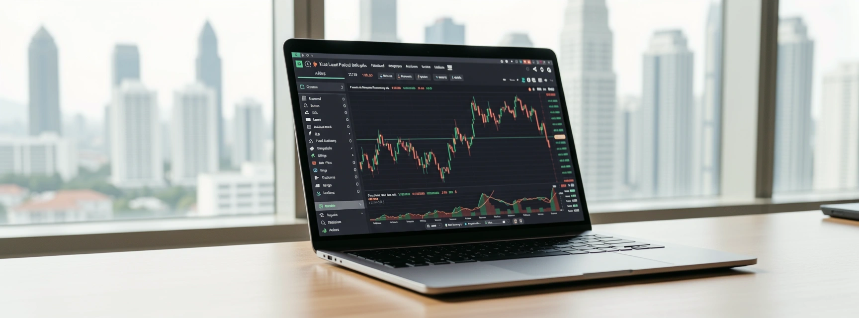 Ruang kerja profesional analisis kewangan